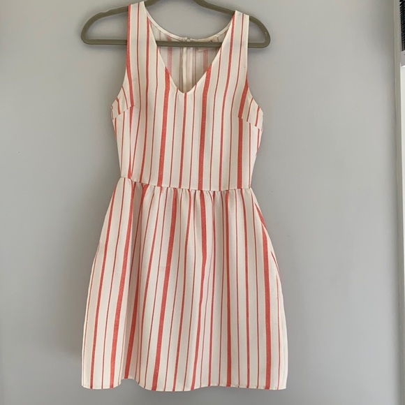 Modcloth Dresses & Skirts - Modcloth White and Pink Striped Sundress